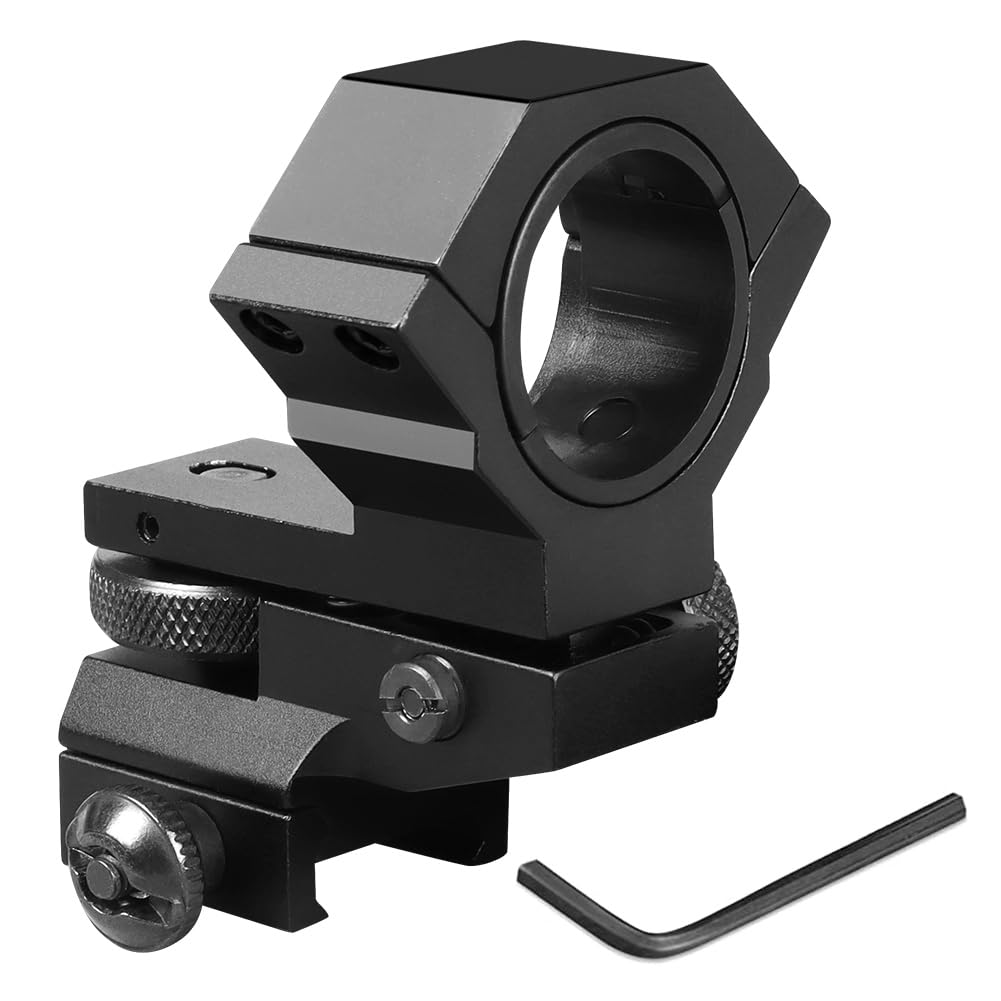 Deewz 30mm / 25.4mm 1" Ring Double Nails Adjustable Windage Elevation Rifle Scope Mount Sight Flashlight Clamps Hunting Holder for 20mm Rail (Low Profile)