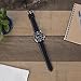 Benchmark Basics Black/White Stitching 22mm Quick Release Silicone Watch Band - Replacement Rubber Watch Straps for Men & Women - Compatible with Regular & Smart Watches