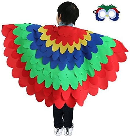 BREEZEIE Children Toddler Owl Wings Costumes-Animals Cape With Mask For Kids Cosplay Fancy Dress Up Party Set