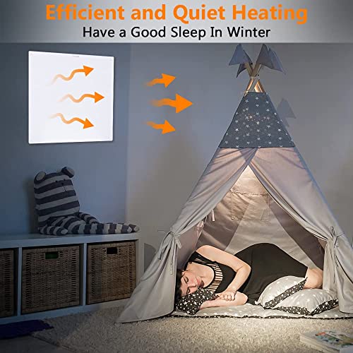 TRUSTECH Wall Mount Heater, Heater with No Fan, 400W Convection Heater, Indoor Electric Space Heater with Overheating Safety Protection, Easy Installation Heater on Wall