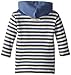 L'ovedbaby Unisex-Baby Newborn Organic Hoodie, Slate Stripe, 6-9 Months