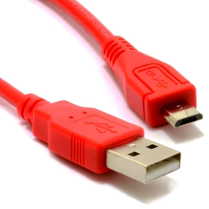 GIGAFOX USB Sync-Kabel, Ladekabel, Datenkabel (Micro-USB) 1m, rot - für Becker Revo 2 Navigationssystem - für Schnelles Laden