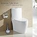 H-risen Toilet Brush with 304 Stainless Steel Base + ABS Plastic Handle (White)