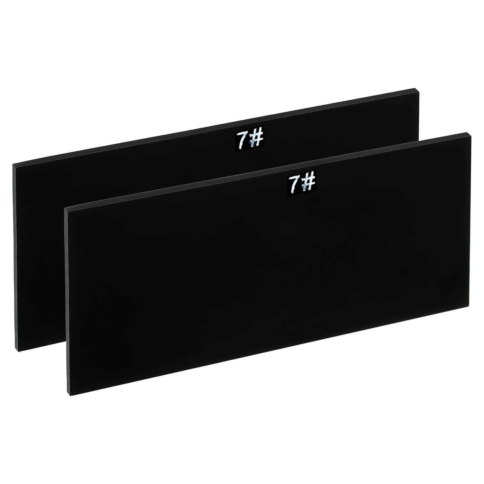PATIKIL Welding Len Shade 7 Glass 4-1/4"x 2", 2 Pack Hardened Glass Black Darkening Filter Plates Covers Replacement for Weld Helmet Hood