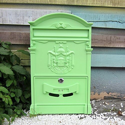 Traditional Aristocratic, Sun Identity Villa Cast Aluminum Mailboxes 49 Colors Available (28 Apple Green)