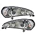 Brock Aftermarket Replacement Driver Left and Passenger Right Halogen Combination Headlight Assemblies Set Compatible With Pontiac Grand Am