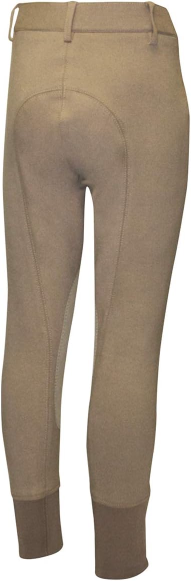 ELATION Horseback Riding Pants for Girls & Boys – Euro Seat Tan Classic Breeches