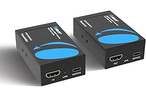 OREI 4K HDMI Extender Over Fiber Optic Balun - UltraHD 4K @ 60Hz 4:4:4 DR, CEC, HDR10+, VESA Res, SFP+ - Up to 10 KM in Singl