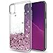 LeYi for Pradory Moving Quicksand Cute Clear TPU Bumper Protective Phone Cover Case for iPhone Xs/Xs,iPhone X (5.8 Inch) Rose Gold