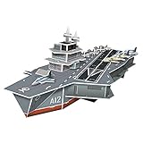 CubicFun P631h Aircraft Carrier Charles de Gaulle 3D Puzzle, 60 Pieces