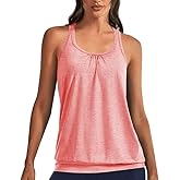 Beyove Workout Tops for Women Yoga Tank Top Loose Fit Racerback Tops Sleeveless Round Neck Athletic Tank Top