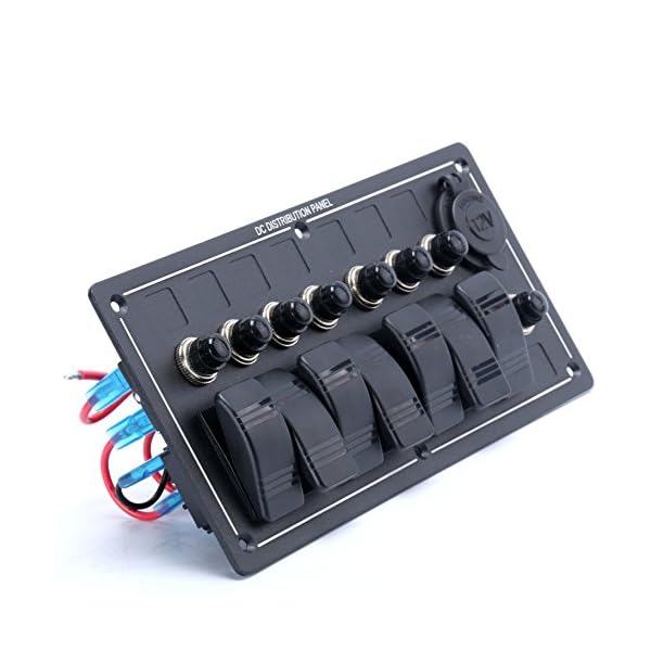 Amarine-made-7-Gang-Aluminium-LED-Rocker-CIG-Socket-Circuit-Breaker-Waterproof-Marineboatrv-Switch-Panel Amarine-made-7-Gang-Aluminium-LED-Rocker-CIG-Socket-Circuit-Breaker-Waterproof-Marineboatrv-Switch-Panel