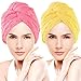 Huluwa Hair Drying Towel, Dry Hair Cap, Fast Drying Hair Towel Wrap Turban, Pink