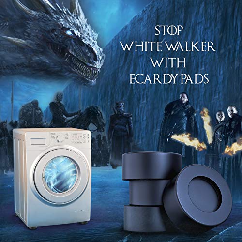 Ecardy Anti Vibrasion Pads for Washing Machine & Dryer - Rubber Anti-Walk Anti Vibration Pads Prevent Walking and Vibration - Fits All Washers & Dryers - Thumbnail 5