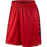 Nike Mens Elite Stripe Basketball Shorts University Red/Black 718378-657 Size X-Large