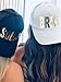 Bachelorette Party Bride White Cap Gold Metalllic Trucker Hats (White Bride)
