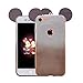 iPhone 8 Case, iPhone 7 Case, MC Fashion Cute Glitter Mickey Mouse Ears Soft and Flexible TPU Case Skin for Apple iPhone 7/ iPhone 8 (Glitter-Black)