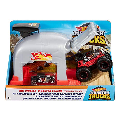 Hot Wheels GKY01 - Hot Wheels Monster Truck Starter Set mit Team Shark Wreak Monster Truck und Hot-Wheels-Fahrzeug im… – Bild 8