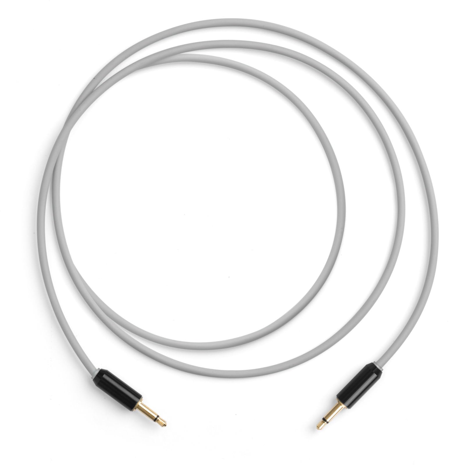 MyVolts Candycords Halo LED patch cables 2-pack, straight mini mono jack to straight mini mono jack, 80cm, Powder Grey