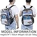 NiceEbag Clear Backpack Heavy Duty Clear Bookbag Large See Through Backpack for Women and Men Stadium Approved Transparent Bag for College Work Travel,Black