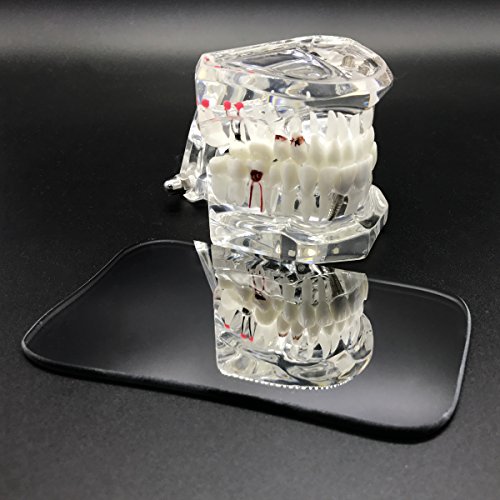 Omonic 5Pcs/Set 2 Sided Pofessional Dental Occlusal Photographic Mouth Mirror Rhodium Dental Plated Glass Intraoral Photo Reflector - Thumbnail 5