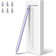 Stylus Pen for iPad,10 Mins Quick Charge iPad Pencil for iPad 2018-2024,Palm Rejection/Tilt/Magnetic Apple Pen Compatible W/iPad Pro 11"/12.9"/M4, iPad 6-10, iPad Air 3/4/5, iPad mini5/6(7Nibs)