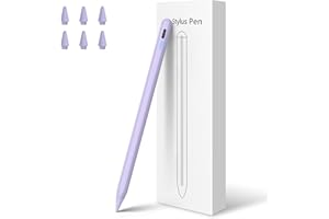 NESVECIT Stylus Pen for iPad,10 Mins Quick Charge Pencil for iPad 2018-2024,Palm Rejection/Tilt/Magnetic Apple Pen Compatible W/iPad Pro 11"/12.9"/M4,6-10,Air 3/4/5,mini5/6(7Nibs)