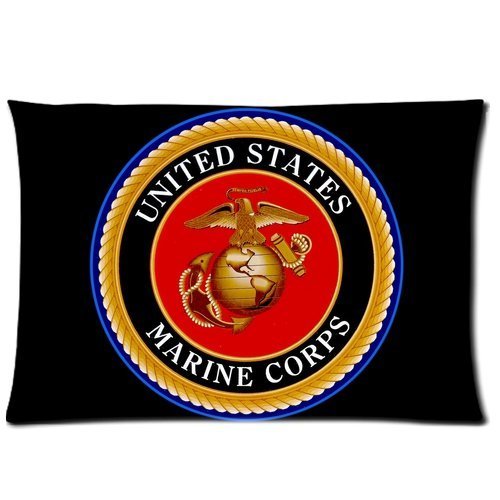 DOGLOCK Generic - United States Marine Corps Logo Throw Soft Pillowcases Decorative Pillowcases Best Birthday Gift For Kids Or Friends Rectangle Cotton Pillowcase Art Design Pillow Cover Pattern Personalized Pillowcases Standard Size Roomy Inch 20*30 inches(Two Sides) Great Gifts For Easter Day PLC105United States Marine Corps Logo Throw Soft Pillowcases Decorative Pillowcases Best Birthday Gift For Kids Or Friends Rectangle Cotton Pillowcase Art Design Pillow -