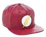 Bioworld Official- DC Comics Flash- Faux Leather Snapback Hat- One Size