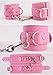 New Sexy Toys Leather Handcuffs with Metal Chains Color Pink
