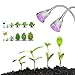 Amats Premium Dual Head LED Grow Light 10W LED Grow Lamp W 360 Adjustable Gooseneck LED Grow Lights for Indoor Plants, Plant Growing, Hydroponic Garden, Greenhouses, Gardening, Office