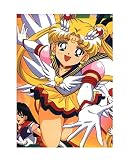 Paperback Composition Notebook: Sailor Moon Soft Glossy Cover Wide Ruled Lined Pages Book 7.5 x 9.25 Inches 110 Pages Book