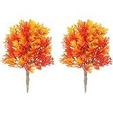 Toyvian Fall Decor 2pcs Miniature Artificial Maple Tree Artificial Maple Tree Model Ornament Plastic Tree Miniature Figurine for Micro Landscape Plant Pot Ornament 10cm Home Decor