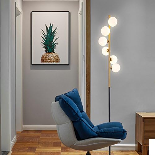 ZGP $Floor Lights Floor Lamp, Living Room Bedroom Modern Study Iron Art Ball Stand Lamp Table Lamp G4 Light Source (Color : Warm Light)