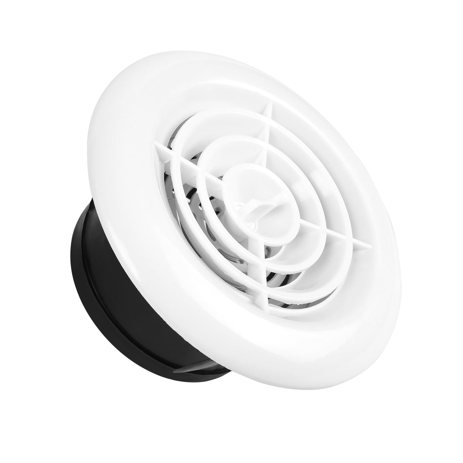 75mm Vent Cover, 3inch Round Adjustable Air Vent Ceiling Vent ABS Ventilation Grille Air Vents Cover for Bathroom Office Room