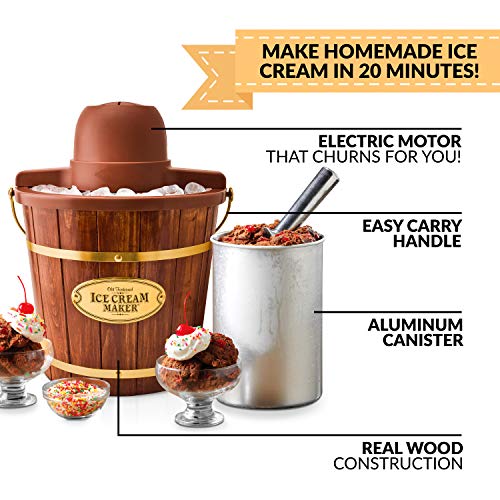 Nostalgia Electric Ice Cream Maker Old Fashioned Soft Serve Ice Cream