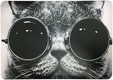 SAYAke Plastic Hard Cover Shell Case for MacBook 12 Inch with Retina Display Model A1534/A1931(Glasses Cat)
