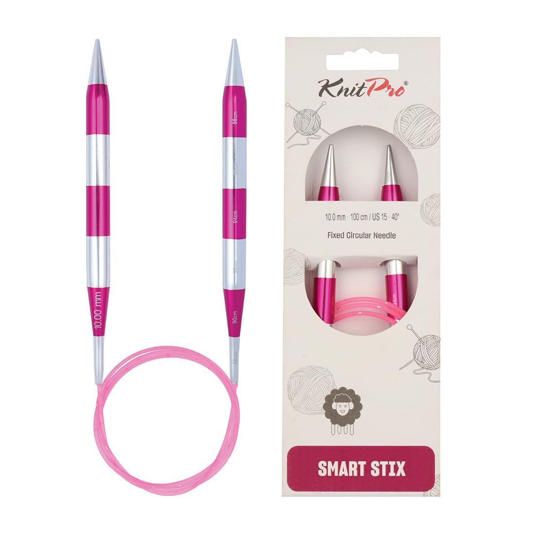 KnitPro Smartstix Fixed Circular Needles 40" (100cm) | 10.00mm — image 1