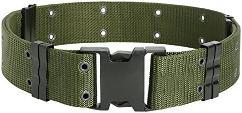 Adjustable Tactical Belt - Heavy Duty Elite Law Enforcement Gear, Combat Gear Utility Belt With Side Release Buckle (Green)