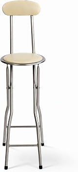 Oypla White Padded Folding High Chair Breakfast Kitchen Bar Stool Seat view 7
