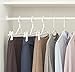 HOUSE DAY Skirt Hangers with Clips 12 Pcs Pack 13.4 Inch White Plastic Hangers with Clips Heavy Duty Pant Hangers
