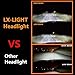 LX-LIGHT Extreme Bright 105W Osram Chips Headlights with White DRL/Amber Turn Signal DRL for Wrangler Jk LJ TJ CJ HUMMER H1 H2 Land Rover Defender