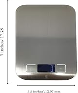 MSC Digital Kitchen Scales 5kg LCD Tare Stainless Steel Precision Weighing view 7