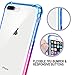 Salawat for iPhone 7 Plus Case, Clear iPhone 8 Plus Case Cute Anti Scratch Slim Phone Case Cover Reinforced TPU Bumper Shock Absorption Protective Case for iPhone 7/8 Plus (Blue Pink)