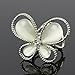kilofly 4pc Women's Elegant Faux Pearl Crystal Rhinestone Scarf Ring Buckle Clip
