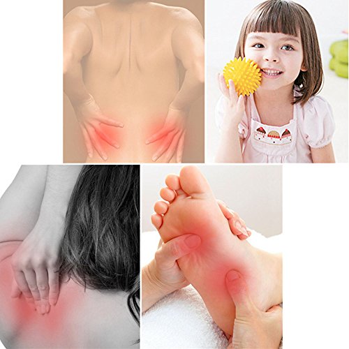 XGao Massage Ball, Anti-Slip Foot Roller Yoga Spiky Balls, 2.5in Massage Mat Exercise Balance Pods Spiky Point for Gym Fitness Pilates Relax Full Body Tools for Sore Muscle Joint Tissue Pain (GN)