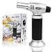 TedGem Culinary Torch, Blow Torch Lighter Cooking Torch Food Torch Butane Torch Refillable Flame Lighter for Creme Brulee, BBQ, Gas Not Included (Silver)