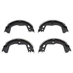TRQ Rear Parking Brake Shoe Set Compatible with