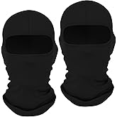 2Pcs Full Face Cover Ski Mask Balaclava Unisex Hood Cap Neck Gaiter UV Protector for Outdoor Sports Snowboard Travel