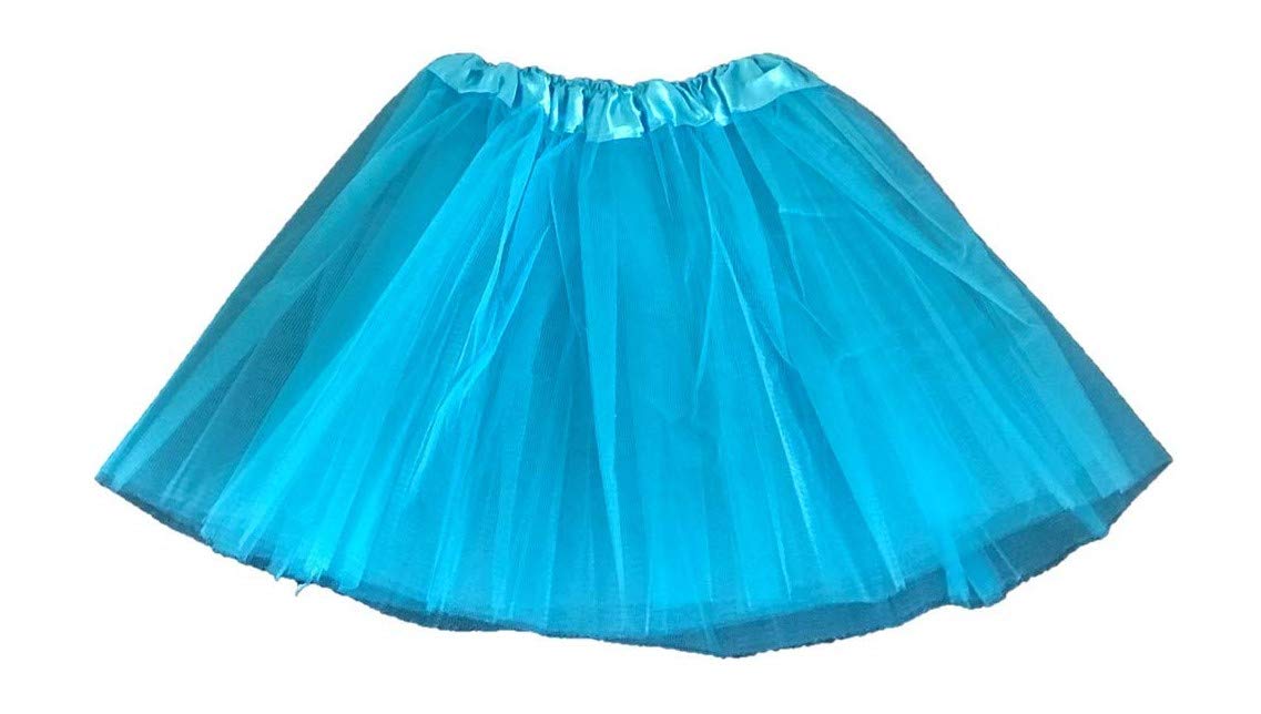 Matissa Girls Tutu Skirt Dress Up Fancy Dress Party Hen Party (Baby Blue, L (Adult Size))